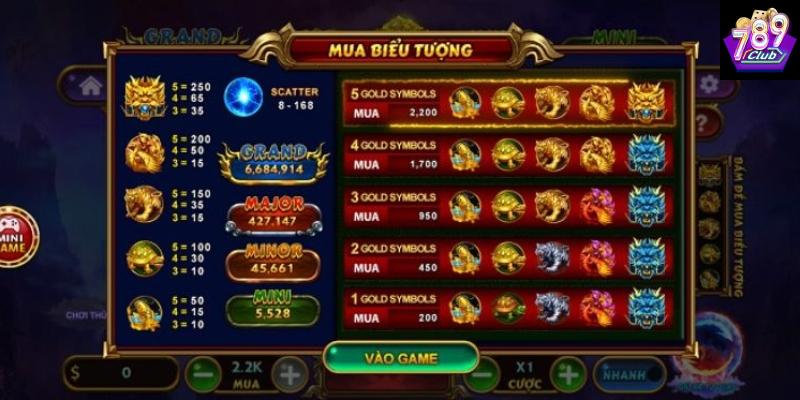 Các biểu tượng đặc biệt trong nổ hũ kho báu tứ linh